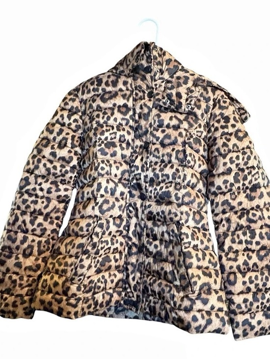 Laundry By Shelli Segal Jackets & Blazers - LAUNDRY by SHELLI SEGAL Leopard Print Quilted Hooded Puffer Jacket Hooded Puffer